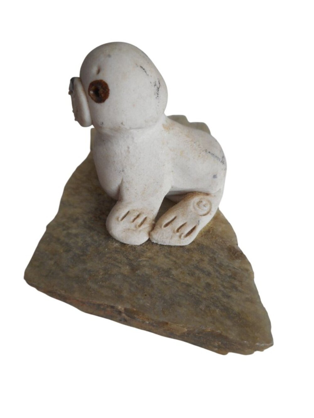 Vintage handmade 1960S Seal Sea Lion on Rock Clay Pottery - Picture 4 of 7